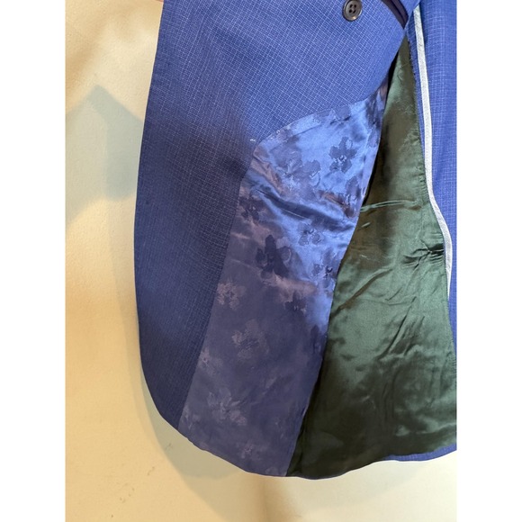 Ted Baker Blazer‎ Mens 40R Blue Ralph CT Wool Made in Italy Suit Jacket Formal - Picture 3 of 10